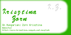 krisztina zorn business card